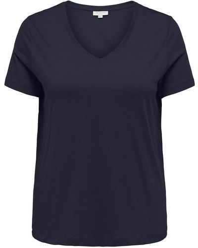 A-SHAPE Carmakoma Lyst Shirt V-NECK in DE TEE Only Rot | LIFE /S CARBONNIE