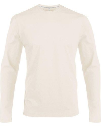 Kariban Rundhalsshirt K359 T-Shirt langarm enzymgewaschen - Weiß