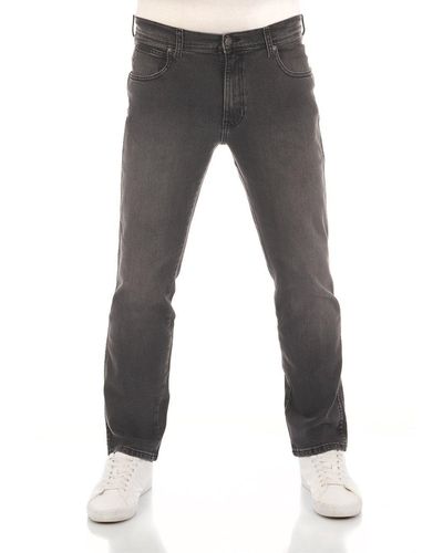 Wrangler Straight-Jeans Jeanshose Texas Regular Fit Denim Hose mit Stretch - Grau