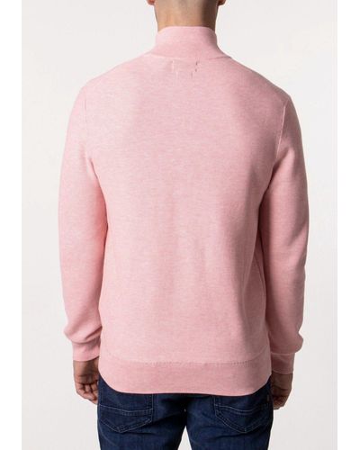 Ralph Lauren Strickpullover POLO Half Zip Pullover Troyer Sweater Sweatshirt Pulli Ju - Pink
