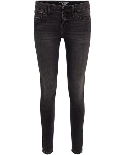 Esprit Fit- Skinny Jeans mit niedrigem Bund - Schwarz