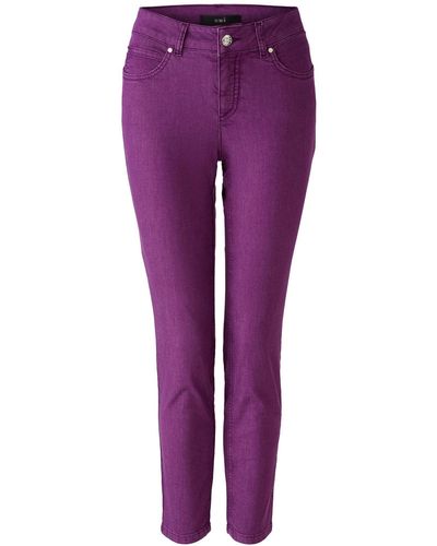 Ouí Leggings Jeggings BAXTOR CROPPED mid waist, slim fit - Lila