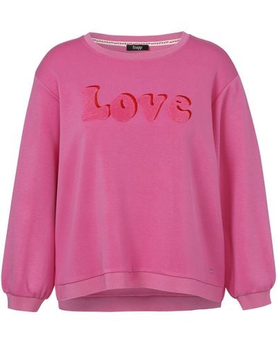 FRAPP Sweatshirt in unifarbenem Stil - Pink