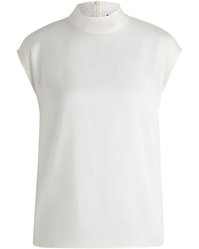 BOSS Klassische Bluse Bidriz (1-tlg) - Weiß