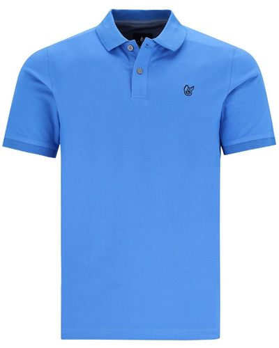 Hajo Basic Piqué-Poloshirt - Blau