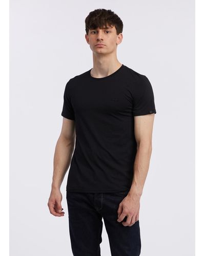 Ragwear - Basic T- - Kurzarm Shirt einfarbig - Schwarz