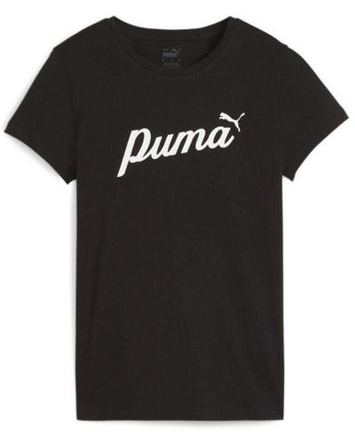 PUMA T-Shirt ESS Script Tee - Schwarz