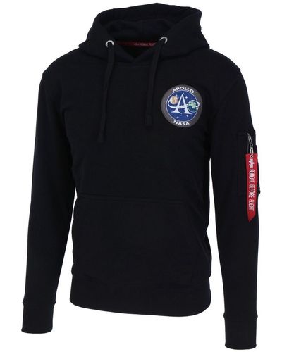 Alpha Industries Sweatshirt Apollo Mission Hoody (1-tlg) - Blau