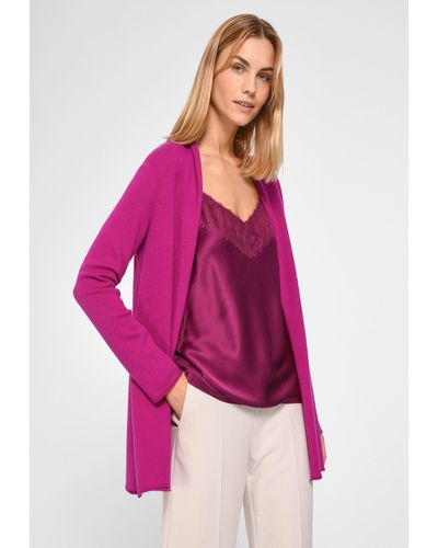 include Strickjacke New Wool mit klassischem Design - Pink
