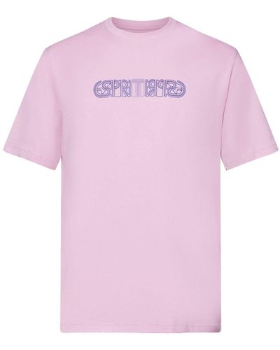 Edc By Esprit T-Shirt mit Logo-Print in lockerer Passform (1-tlg) - Pink