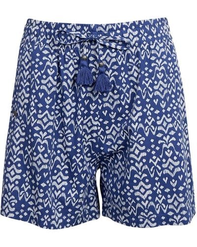 Ragwear Shorts ANIKO PRINT Nachhaltige & Vegane Mode - Blau