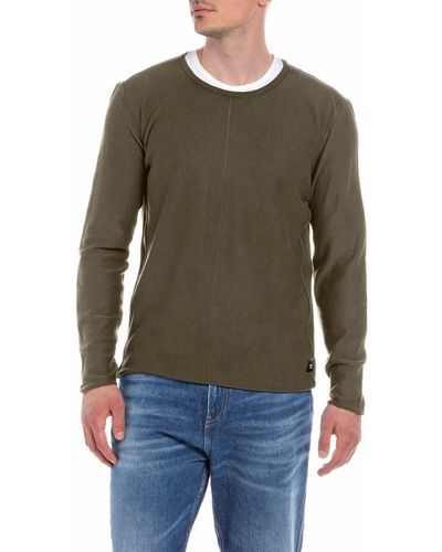 Replay Sweatshirt UK2651.000.G21280G - Grün