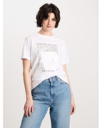 Cross Jeans ® T-Shirt 56082 - Weiß