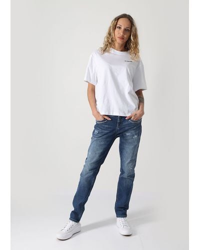 Miracle of Denim Regular-fit-Jeans Rita im Used Look - Blau