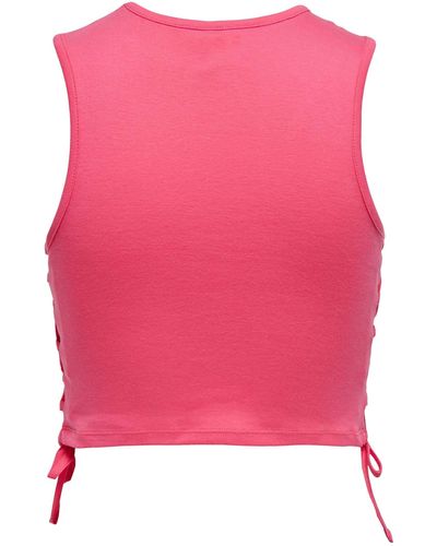 ONLY Shirttop TELMA (1-tlg) Plain/ohne Details, Ziersteine - Pink