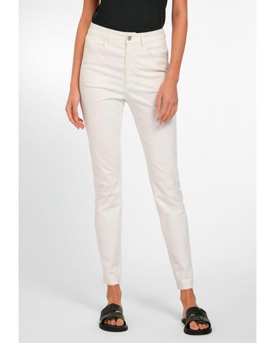 Uta Raasch 5-Pocket-Jeans Cotton (1-tlg) mit Taschen - Weiß