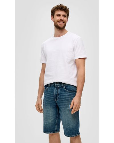 S.oliver Stoffhose Jeans-Shorts / Regular Fit / Mid Rise / Slim Leg - Weiß