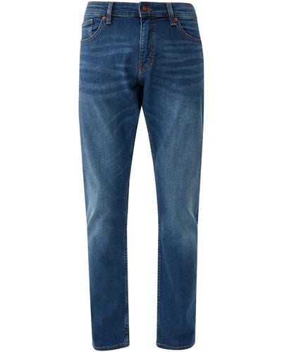 S.oliver 5-- Jeans Five-Pocket-Style lange Hose Slim Fit (1-tlg) - Blau