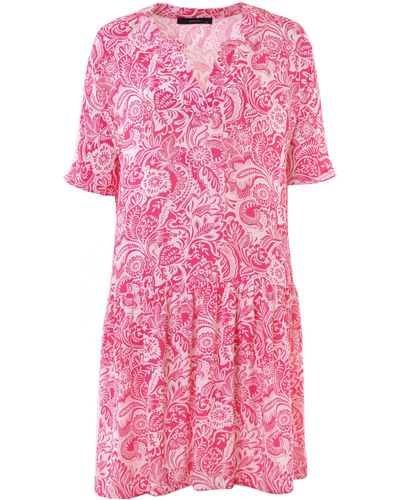 NAVIGAZIONE A-Linien-Kleid mit V-Ausschnitt - Pink