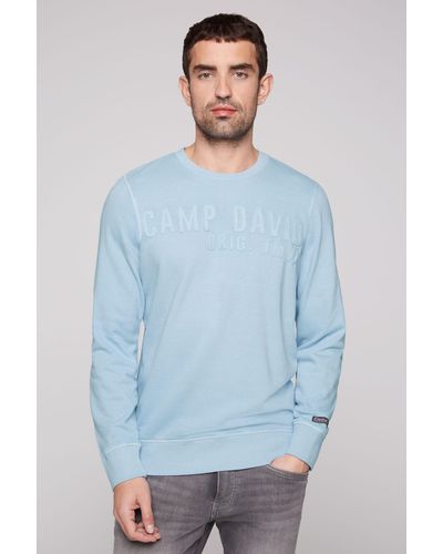 Camp David Sweater aus Baumwolle - Blau