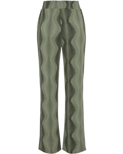 Lascana Pyjamahose mit graphischen Allover-Druck - Grün
