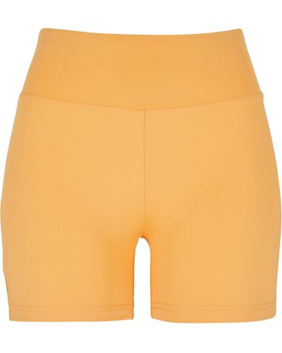 Urban Classics Stoffhose Ladies Recycled High Waist Cycle Hot Pants (1-tlg) - Orange