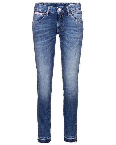 Herrlicher /-Jeans Touch 5320 Cropped mit offenem Saum, 7/8-Länge, Superlim  in Blau | Lyst DE