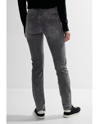 Cecil Slim-fit-Jeans aus Baumwolle mit Stretchanteil - Schwarz