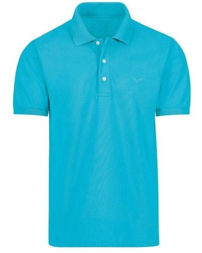 Trigema Poloshirt in Piqué-Qualität (1-tlg) - Blau