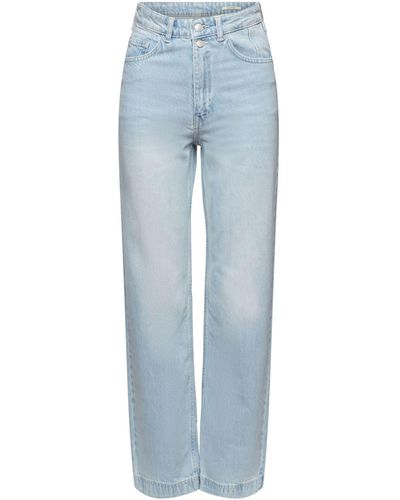 Esprit Weite Jeans (1-tlg) Plain/ohne Details - Blau