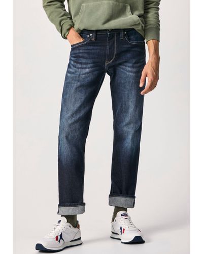 Pepe Jeans Pepe Straight-Jeans KINGSTON ZIP in 5-Pocket-Form - Blau