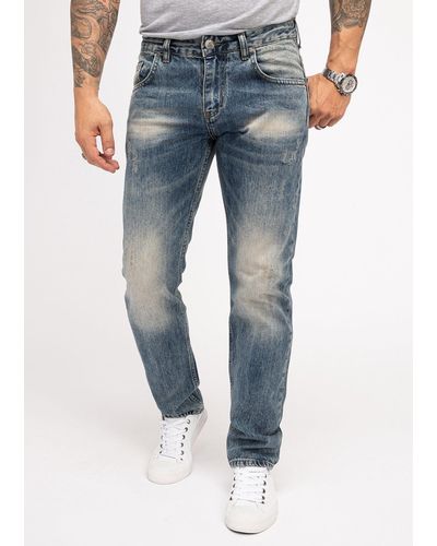 Indumentum Regular-fit- Jeans Stonewashed Blau IR-500