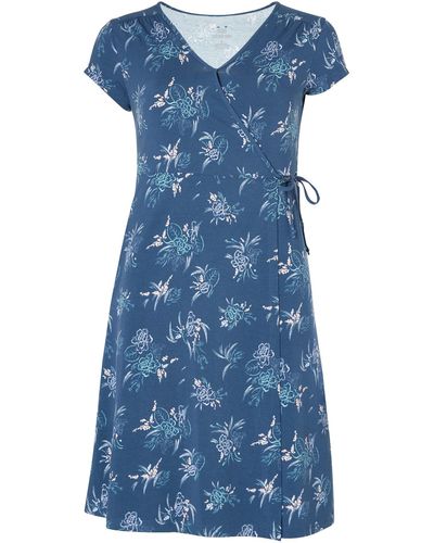 Sherpa Funktionsbluse Padma Wrap Dress blau