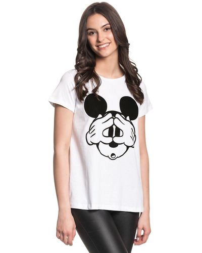 Disney T-Shirt Mouse Hey Mickey - Weiß