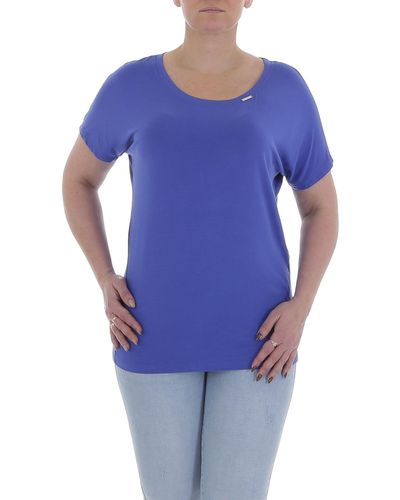 Ital-Design Freizeit T-Shirt in Violett - Blau