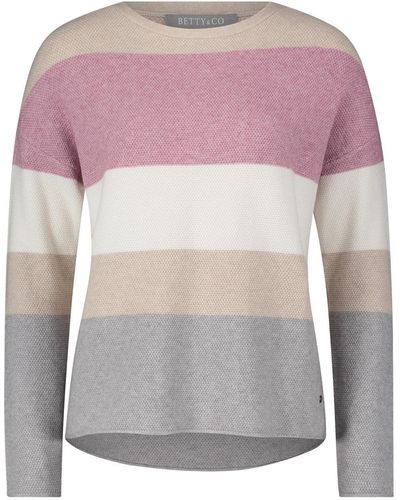 BETTY&CO Sweatshirt Strickpullover Kurz /1 Arm - Pink