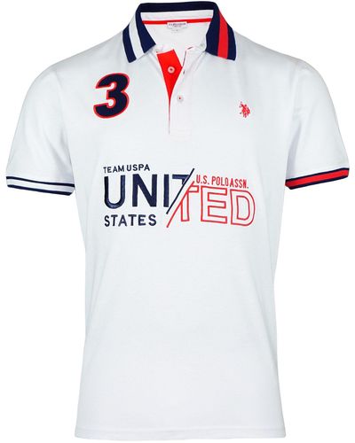 U.S. POLO ASSN. Shirt Poloshirt USPA United (1-tlg) - Weiß