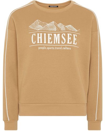 Chiemsee Sweatshirt Sweater in V-Shape mit Printmotiv 1 - Natur