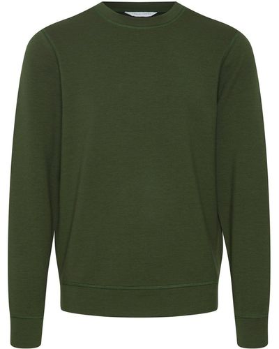 Casual Friday Sweatshirt Basic Langarm Rundhals Pullover CFSebastian 5917 in Grün
