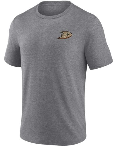 Fanatics Print-Shirt Anaheim Ducks TriBlend Backprint heather grey - Grau