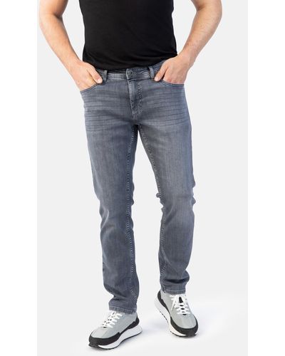 Stooker Men 5-Pocket-Jeans Slim Straight Fit Glendale Season Autum Winter - Blau