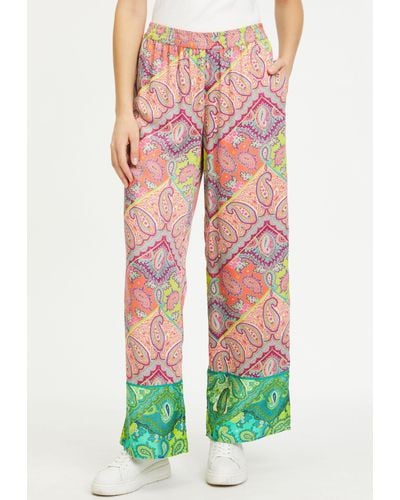 FROGBOX Stoffhose Sweet Paisley Pants mit Taschen - Rot