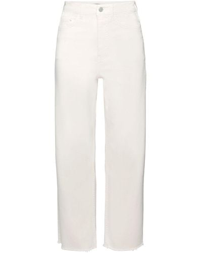 Esprit High-waist-Jeans Hose mit hohem Bund und geradem Bein - Weiß