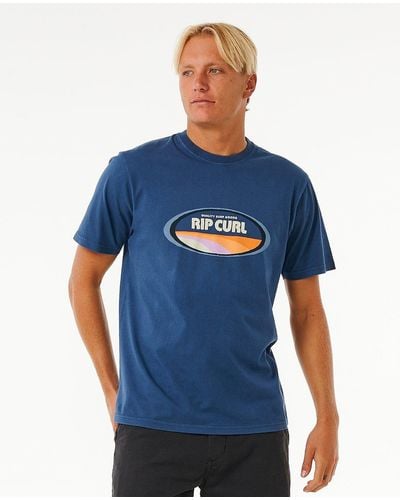 Rip Curl Print- Surf Revival Mumma Kurzärmliges T-Shirt - Blau