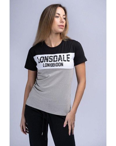 Lonsdale London T-Shirt Tallow - Grau