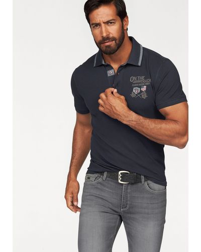 Arizona Poloshirt in Piqué-Qualität und Bruststickerei - Schwarz