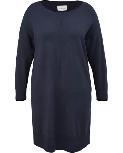 TRIANGL Jerseykleid mit vertikalem Naht-Design - Blau
