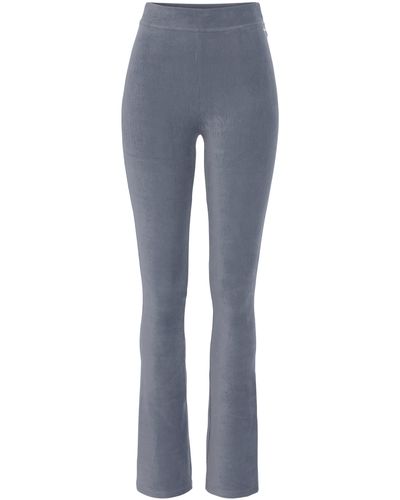 Lascana Jazzpants aus weichem Material in Cord-Optik, Loungewear - Blau