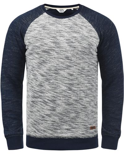 Solid Sweatshirt SDFlocker Sweatpullover im Baseball-Look - Blau