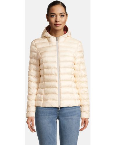 NO.1 Como Steppjacke Bergen mit Label-Applikationen - Natur